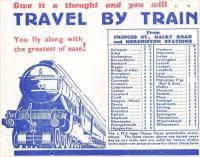 Excerpt from Murrays Edinburgh Diary of 1935, suggesting some locations to visit by train... interesting to count the survivors.<br><br>[Jim Peebles Collection 14/04/2003]