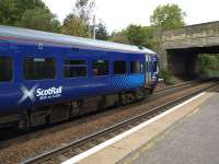 158871 stands at Bridge of Allan on 14 October sporting the latest gaelic addition <I>Reile na h-Alba</I>. <br>
<br><br>[Brian Forbes 14/10/2010]