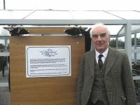 David Martin with the commemorative plaque at Muir of Ord on 16 June 2012 [see news item]<br><br>[John Yellowlees 16/06/2012]