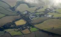 A 125 heads west about half way between Saint Germans and Menheniot. West is to the right in this aerial view.<br><br>[Ewan Crawford 27/10/2010]