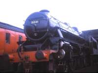 Black 5 no 5231 stands on Carnforth shed in August 1970.<br><br>[Jim Peebles /08/1970]