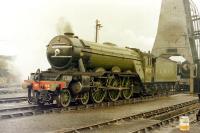 <h4><a href='/locations/C/Carnforth'>Carnforth</a></h4><p><small><a href='/companies/L/Lancaster_and_Carlisle_Railway'>Lancaster and Carlisle Railway</a></small></p><p>4472 <I>Flying Scotsman</I>, photographed at 'Steamtown', Carnforth, in 1975. 47/132</p><p>//1975<br><small><a href='/contributors/Colin_Miller'>Colin Miller</a></small></p>