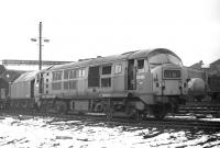 Class 29 no D6108 has a dumped look about it at Eastfield shed on 14 February 1970. The aesthetics of the design always left something to be desired and can perhaps only now achieve some degree of acceptability by comparison with the class 70!<br><br>[Bill Jamieson 14/02/1970]