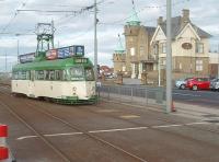 Brush railcar 632, restored and back in service for the Blackpool and Fleetwood 125 year celebrations, reverses and crosses over to the southbound line at Cabin. Just off picture to the right is a pub known as.....Uncle Tom's Cabin.<br><br>[Mark Bartlett 16/10/2010]