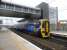 158867 in Saltire livery stands at Edinburgh Park station on 18 October 2010.<br><br>[John Yellowlees 18/10/2010]