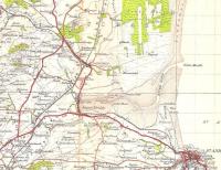 Detail from an OS One Inch Scottish Popular map of 1945 showing part of North Fife. At top left there's St Fort (pronounced Sandford) and the junction with the North Fife line. There's the already closed Leuchars (Old) at the start of the Tayport loop from Leuchars North Junction. Leuchars South box controlled Milton Junction, the start of the East Fife line. The closure here, at least as far as St Andrews, is regarded as one of the bigger Beeching mistakes. Does anybody really call Dairsie 'Osnaburgh' the alternative shown on maps even today? I dairsie only locals care. Crown copyright 1945.<br>
<br><br>[David Panton //1945]
