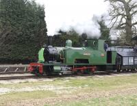 <I>Isibutu</I>, a former South African sugar company Bagnall 4-4-0T of 1945, seen in action on 27 March 2011 on the Statfold Barn Railway.   <br><br>[Peter Todd 27/03/2011]