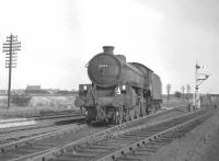B1 4-6-0 no 61132 near Thornton Weighs signal box in October 1965 with Thornton Junction shed behind the camera. [See image 27241]<br><br>[K A Gray 19/10/1965]