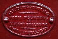 Builder's plate for the span of the Albert Drive bridge which crosses the Cathcart Circle. The plate reads <br><center><i>JAMES GOODWIN&Co<br>IRON FOUNDERS<br>&<br>BRIDGE BUILDERS<br>MOTHERWELL.1886</i></center><br>which suggests this is the original bridge over the line. Goodwin must have been busy as they were also undertaking the Jubilee Bridge over the Hooghly River in India about the same time.<br><br>[Ewan Crawford 27/03/2011]