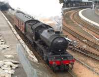 61994 <i>The Great Marquess</i> heading out of Perth and back to Thornton on 20 April 2011 after operations in connection with <I>The Great Britain IV</I> railtour.<br><br>[Brian Forbes 20/04/2011]