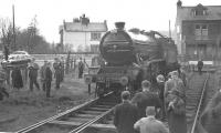 Preserved ex-LNER class K4 no 3442 <I>The Great Marquess</I> stands at the buffer stops at Grassington on 4 May 1963 shortly after arriving with the RCTS (West Riding Branch) <I>'Dalesman'</I> railtour from Bradford Forster Square. <br><br>[K A Gray 04/05/1963]