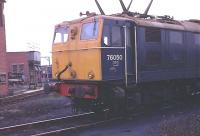 The very first loco on BR to be renumbered under the TOPS scheme was a Class 76, 1500v DC <I>Woodhead Electric</I>. The former E26050 <I>Stentor</I> became 76050 -  and I visited Reddish in 1971 specially to photograph it. All the other EM1s on this date still had E-prefix numbers. 76050 later became 76038 before its eventual withdrawal in 1981. <br><br>[Mark Bartlett //1971]