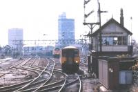 Scene looking west at Miles Platting on 19 September 1987.<br><br>[Ian Dinmore 19/09/1987]