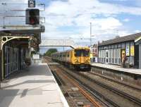 Looking north at Ainsdale on 26 June 2011 as Merseyrail 508140 arrives with a Liverpool bound train.<br><br>[John McIntyre 26/06/2011]