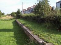 Platform remains at Port Carlisle station (closed to passengers in June 1932), photographed on 3 August 2011. [See image 22515]<br><br>[Colin Alexander 03/08/2011]