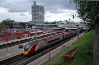 A view east over Coventry station. [See image 18520] for the same view in 1983.<br><br>[Ewan Crawford 05/09/2011]