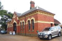 The 1888 station building at Maldon, on the Victorian Goldfields Railway, at the terminus of the branch from Castlemaine. Photographed on 27 May 2009.<br><br>[Colin Miller 27/05/2009]