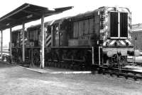 Yard shunters lined up at the fuelling point alongside Carlisle Kingmoor diesel depot during a British Rail open day on 22 May 1971. Standing nearest the camera is D4141, built at Horwich in 1962. This locomotive, renumbered 08911 under TOPS, became the resident shunting locomotive at the National Railway Museum in York and was given the name <I>Matey</I>.<br><br>[John Furnevel 22/05/1971]