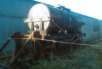 A repatriated oil tank wagon at the Shed 47 Group site at Lathalmond on 6 November 2011. Recently delivered from Boness but originally from RNSD Lathalmond.<br><br>[Grant Robertson 06/11/2011]