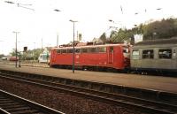 A train for Koblenz about to leave Remagen in 1997.<br><br>[Colin Miller //1997]
