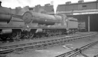 Robinson O4 2-8-0 no 63621 stands in the yard at Darnall shed, Sheffield, in May 1961.<br><br>[K A Gray 27/05/1961]