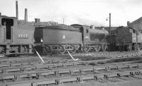 D34 4-4-0 no 62495 <I>'Glen Luss'</I> on Dawsholm shed in the late 1950s. [See image 35421]<br><br>[K A Gray //1959]