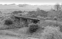 Viaduct over the River Ore on the Bowhill branch, Fife, located between Bowhill Junction and Glencraig Junction, carrying a line that served various collieries in the area west of Cardenden. Photographed looking south west in May 1991.<br><br>[Bill Roberton 17/05/1991]