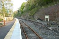 Platform side at Wolsingham on the Weardale Railway in May 2006. View is east in the general direction of Bishop Auckland [see image 37175].<br><br>[John Furnevel 08/05/2006]