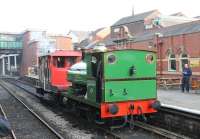 The immaculate Peckett 0-4-0ST <I>May</I> looks a picture while employed on brake van rides at Bury Bolton Street during the East Lancs autumn gala. Having worked for many years at nearby Yates & Duxbury's paper mills [See image 33097] she is very much at home in Bury. <br><br>[Mark Bartlett 22/10/2011]