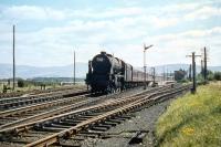 Rebuilt 'Patriot' no 45514 <I>Holyhead</I> photographed calling at Symington with a down train on a fine summer Saturday in August 1959.<br><br>[A Snapper (Courtesy Bruce McCartney) 29/08/1959]