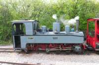 Henschel 0-8-0 no 1091 running on the narrow gauge setup at Winchcombe on 6 May 2012. <br><br>[Peter Todd 06/05/2012]
