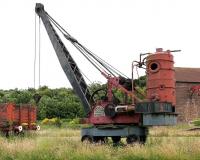 Whitaker Brothers rail-mounted steam crane no 130 photographed in the grounds of Prestongrange Industrial Heritage Museum, East Lothian, in 2005.  <br><br>[John Furnevel 07/07/2005]