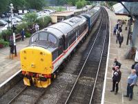 37518 with a train at Ramsbottom on Sunday 8th July during the East Lancs Railway diesel gala weekend.<br><br>[Colin Alexander 08/07/2012]