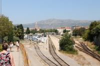 The terminus at Split on Croatia's Adriatic coast in August 2012. A headshunt runs behind the camera [see image 39957].<br><br>[Brian Taylor 05/08/2012]