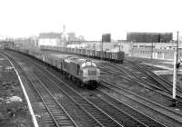 A freight passing the site of Stirling South shed on 8 March 1970.<br><br>[John Furnevel 08/03/1970]