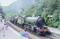 K4 <i>The Great Marquess</i> & K1 No2005 arrive at Glenfinnan with a train for Fort William in 1994.<br><br>[John Gray //1994]