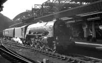 A1 Pacific no 60147 <I>North Eastern</I> with a train at Newcastle Central in the 1960s.<br><br>[K A Gray //]
