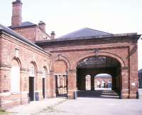 Approach to Stockton station in May 1990. The former station building has since been converted to retirement housing and is now known as Hackworth Court.<br><br>[Ian Dinmore 16/05/1990]