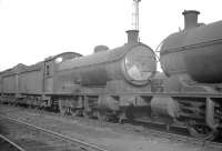 Q6 0-8-0 no 63373, sporting a burned smokebox door, stands amongst a band of brothers at Thornaby in May 1960.<br><br>[K A Gray 29/05/1960]