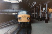 Holbeck 'Peak' no 45027 stands at Newcastle Central in 1981, the year of its withdrawal.<br><br>[Colin Alexander //1981]