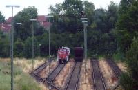 A DB shunting locomotive waiting to start its days work in the goods yard at Lubeck in July 2010.<br><br>[John Steven /07/2010]