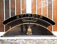 Nameplate from Castle Class 4-6-0 no 7037 <i>Swindon</i> on display at Swindon Steam Museum on 20 March 2013.<br><br>[Peter Todd 20/03/2013]