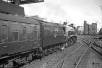 60024 <I>Kingfisher</I> takes an Edinburgh bound train out of Newcastle Central in the 1960s.<br><br>[K A Gray //]