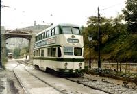 Blackpool <I>Balloon</I> car no 710 at Crich Tramway Museum in 1985. <br><br>[Colin Miller //1985]