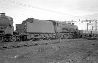 Black 5 no 44751 photographed on Speke Junction shed (8C) in April 1963. The locomotive was officially withdrawn from here in September 1964. <br><br>[K A Gray 02/04/1963]