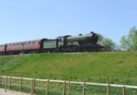 LNER B12 4-6-0 8572 departing Winchcombe for Toddington on 26 May. <br><br>[Peter Todd 26/05/2013]