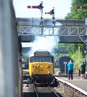 Photograph taken during the ELR Diesel Gala on 7 July, with 50026 getting underway at Bury Bolton Street.<br><br>[Colin Alexander 07/07/2013]