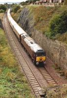 West Coast 57314 about to enter Kinghorn Tunnel with <I>The Statesman</I> charter from Newport to Inverness on 5 October.  47786 brings up the rear of the special.<br><br>[Bill Roberton 05/10/2013]