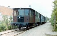 Veterantogat Bryrup, Denmark, on the Bryrup - Vrads preserved railway in July 1987.<br><br>[Colin Miller /07/1987]