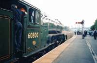 V2 2-6-2 no 60800 <I>Green Arrow</I> with a special at Scarborough in 2003.<br><br>[Colin Alexander //2003]